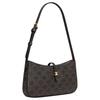 Celine Triomphe Tina Logo Print Zipper Closure Lambskin Shoulder Bag Women Shoulder Bag Black 123052DQW-38NO