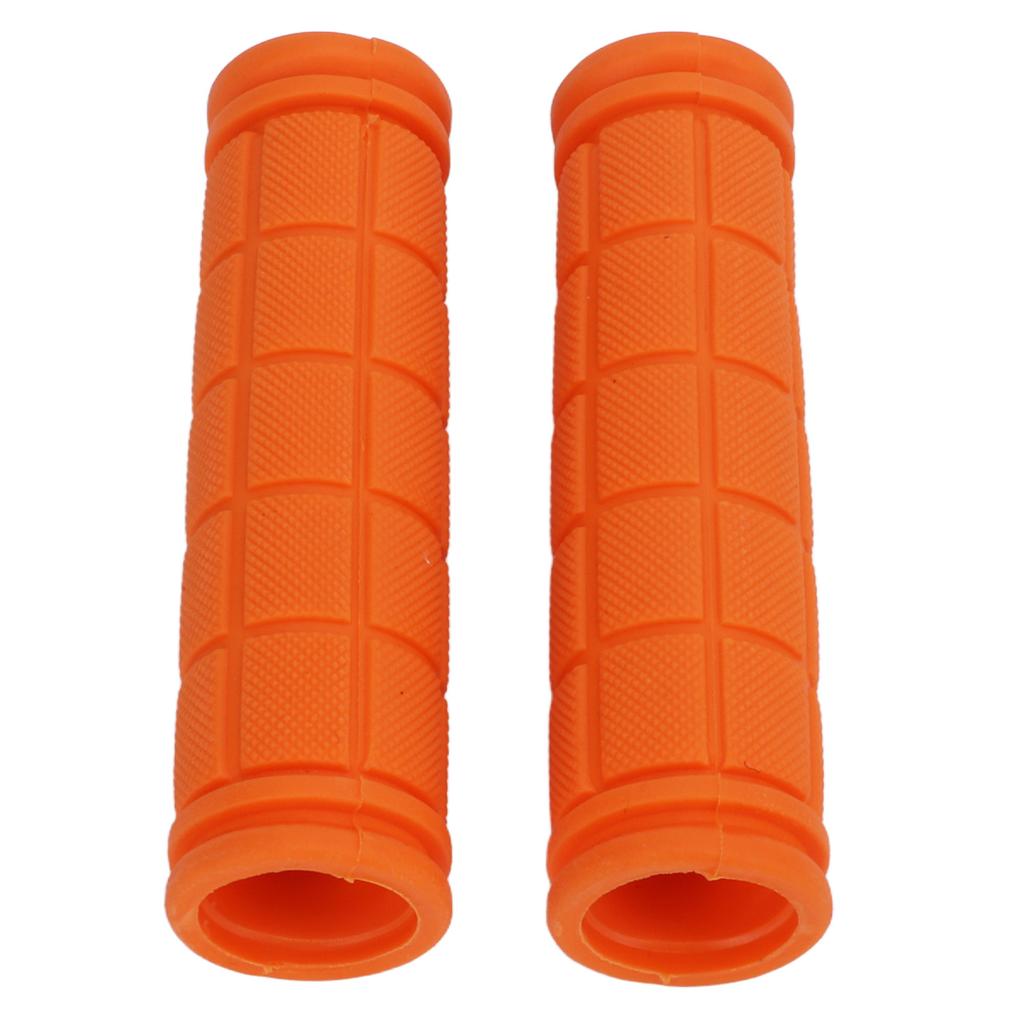 1Pair Rubber Bicycle Handle Grips Anti Slip Handlebar Grips for Mountain Road Urban BikeOrange