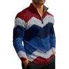 Men's Knit Quarter-Zip Stand Collar Pullover