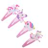 Cute Unicorn Children'S Hair Clips Europe And America Pairs Fashion Bb Clip Hair Accessories 4PCS