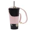PU Leather Water Bottle Holder Outdoor Drink Carry Strap Portable Coffee Cup Sleeve