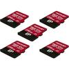 Carte mémoire - patriot memory - 256gb a1/v30 - pack de 5 - 100 mo/s - enregistrement 4k