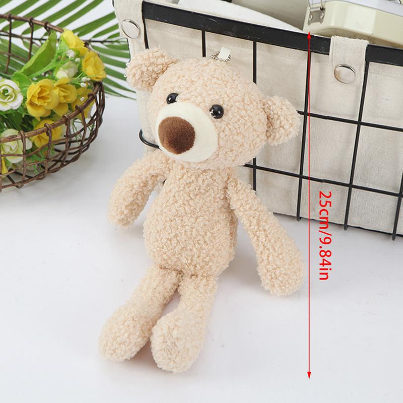 Cute Stuffed Bear Dolls Soft Mini Animal Plush Keychain Room Decorations Car Decoration Props