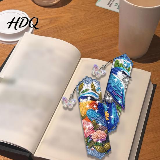 DIY Craft Kits for Adults Faux Diamond Art Bookmark Kit Halloween Book Marker Pumpkin And Ghost Pattern Animal Bird Page Crafting Kit Adults,