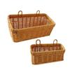 Modern Wall Mounted Basket Faux Woven Look for Bathroom Kitchen Storage Organizer for Damp Environment
