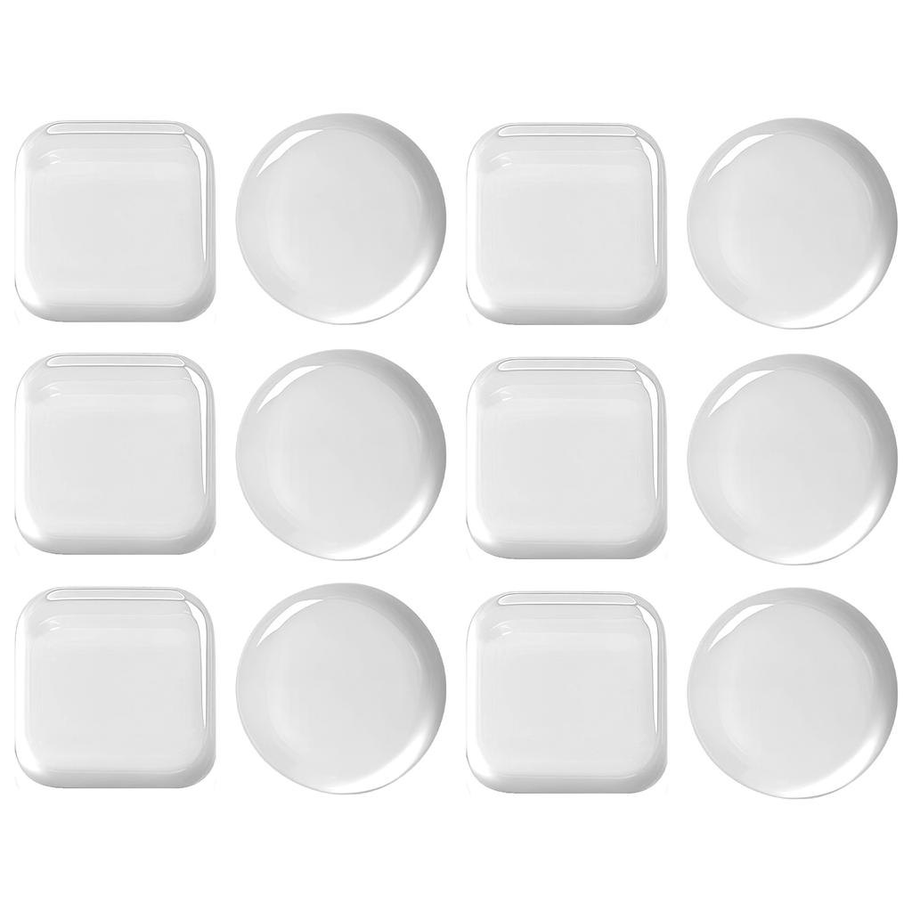 2 Set Adhesive Door Stoppers Transparent Soft Silicone Wall Protectors To Prevent Impact Scratches On Door And Wall