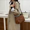 PU sieviešu soma Mīkstas ādas daudzslāņu vienkrāsains Crossbody soma mātes soma