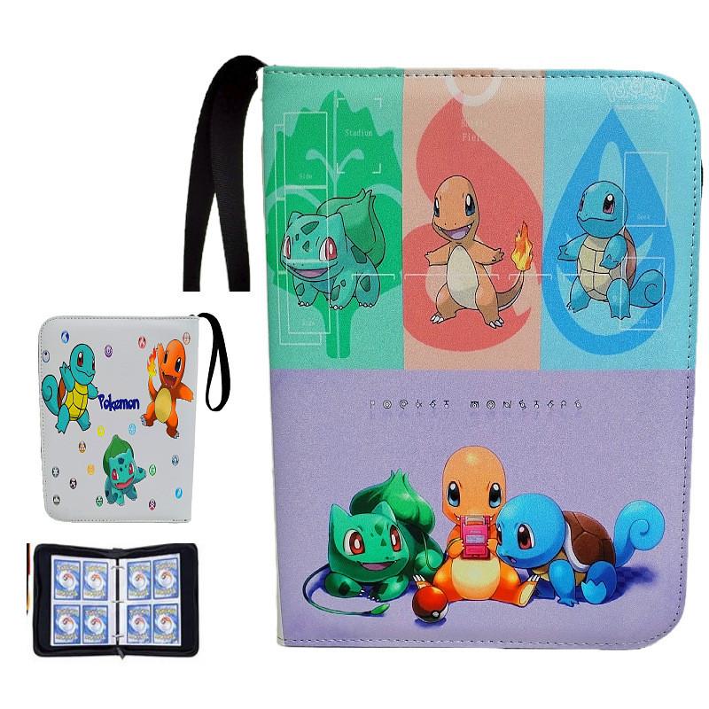 52 Style 400pcs Card Album 2x2 Loose-leaf Large Capacity Leather Anime Zipper Card Collection Photo Album