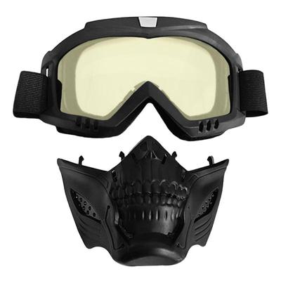 Okulary motocyklowe do jazdy na motocyklu, okulary przeciwmgielne, gogle do jazdy na motocyklu terenowym, z odpinaną maską na twarz, okulary motocrossowe, akcesoria motocyklowe