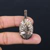Tree Of Life Copper Rhodochrosite Gemstone Pure Copper Wire Wrapped Handmade Pendant Jewelry