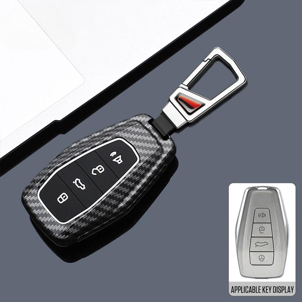 ABS Kohlefaser Auto Schlüsselhülle Abdeckung für Geely Coolray X6 X7 EX7 Emgrand Global Hawk GX7 Fernbedienungszubehör
