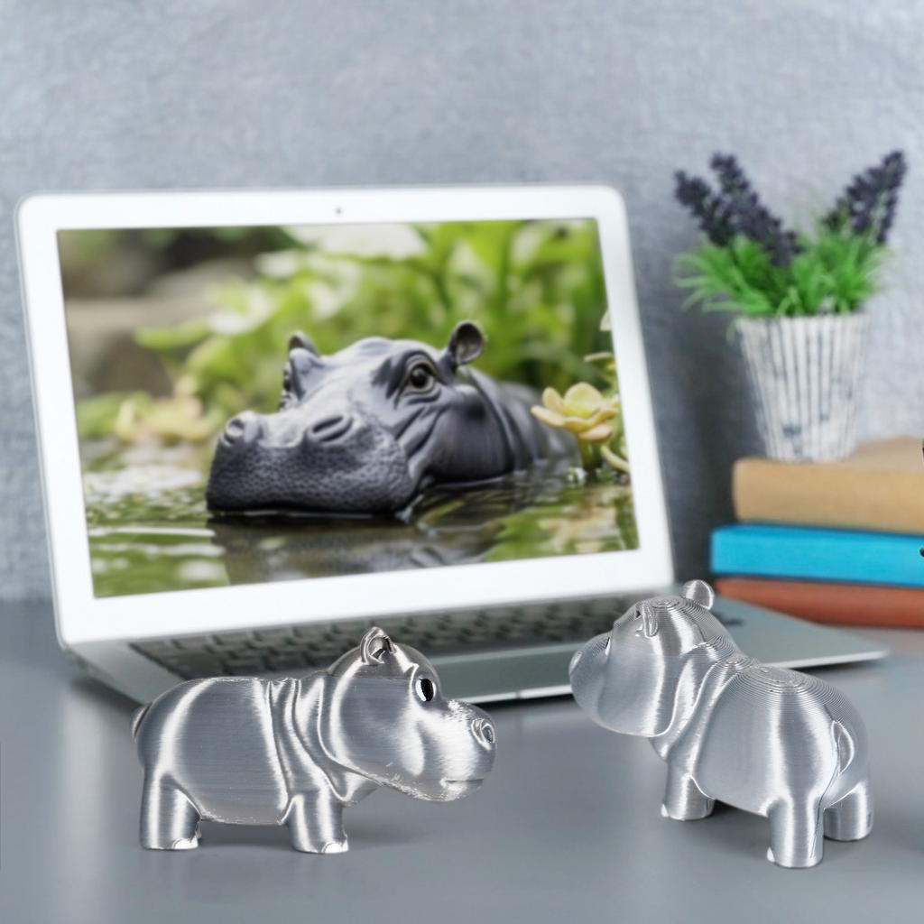 3D Printed Unreachable Hippo Toys, Hippo Ornaments, 3D Printed Hippo Toy Decoration, Stress Relief, Movable Hippo