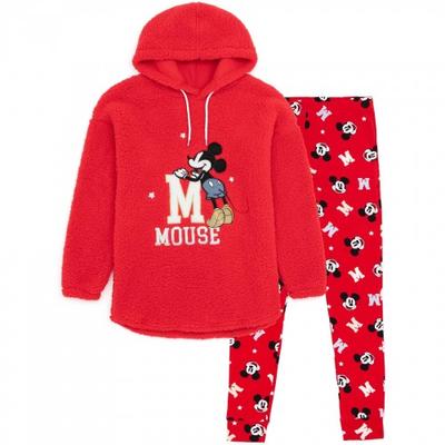 Womens/Ladies Borg Pajama Set