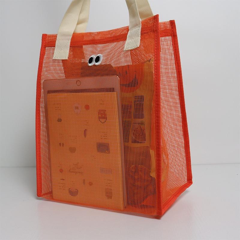 

Hollow sand mesh bag Large capacity beach bag Swimming storage Drain bathroom finishing toys Korean storage bag