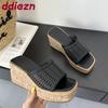 Fashion Fashion Platform Women Wedges Slippers Slides Sandals Shoes Female Thick Soled Footwear Ladies Wedges Slippers Shoes Big Size 43