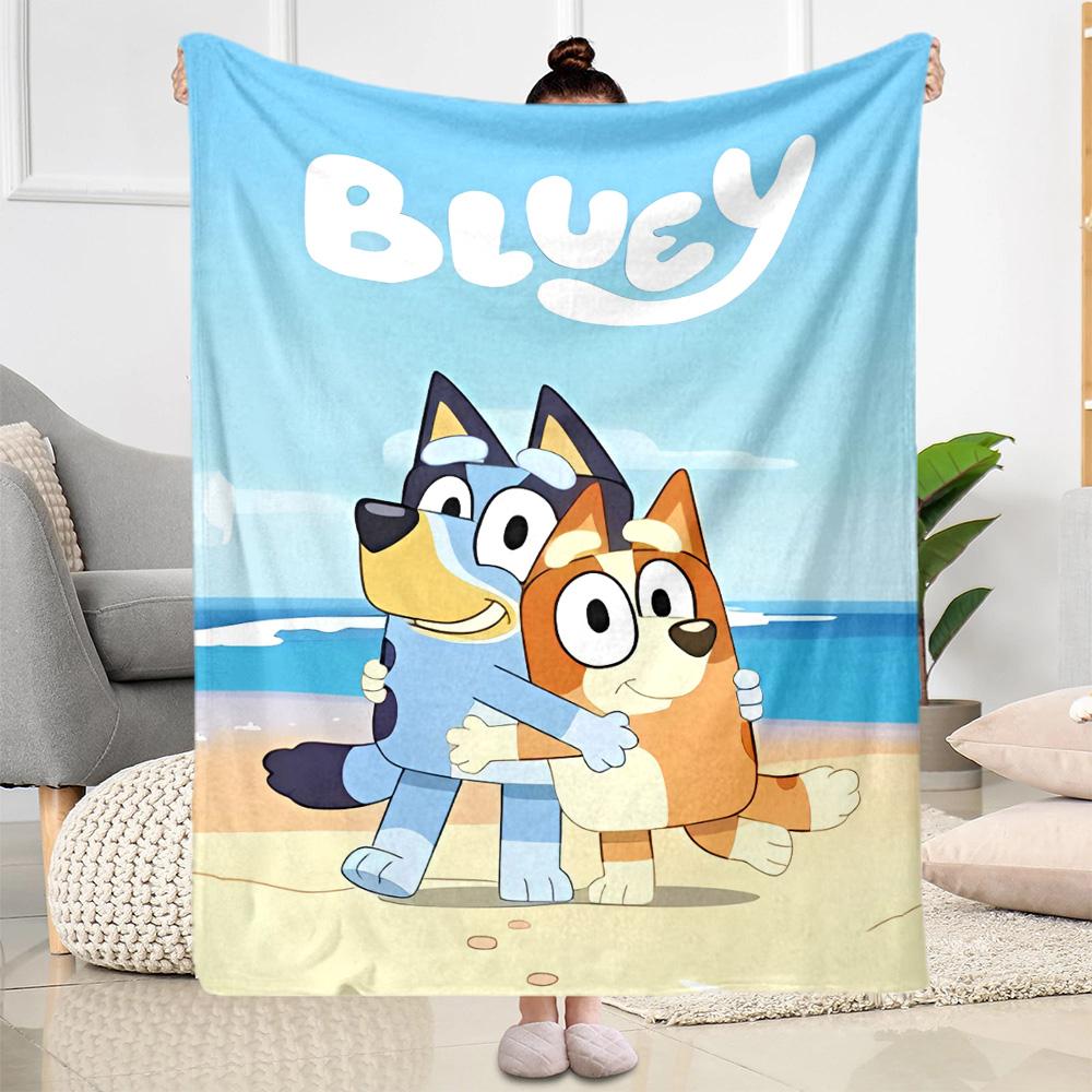 1pc Bluey Bingo Adventure blanket Soft and Warm for Sofa Office Camping Travel Livingroom Great Gift for Friends and Family Comfortable
