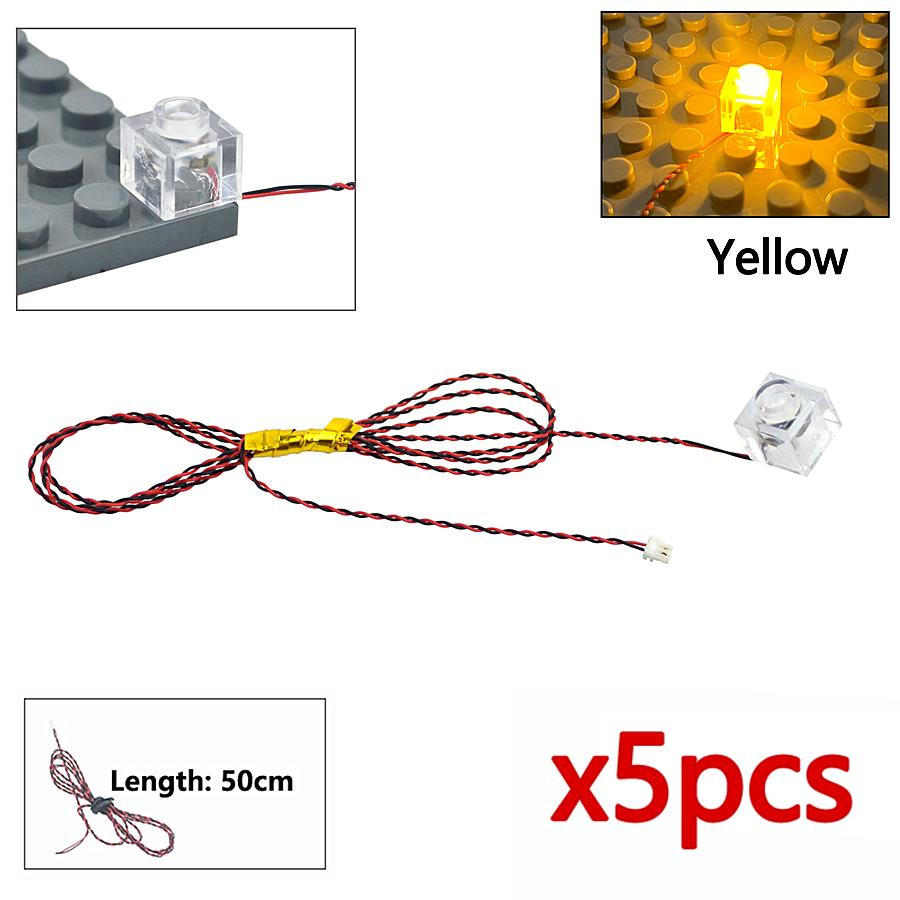 DIY 0.8mm Pin 1x1 1x2 1x4 Length 50cm SMD LED 2835 Remote Control Building Block Flash Lamp City Street Light Bricks