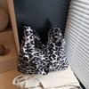 Niche High-end Messenger Leopard Print Bucket Bag Women's Spring and Summer New Retro Fashion Shoulder Bag