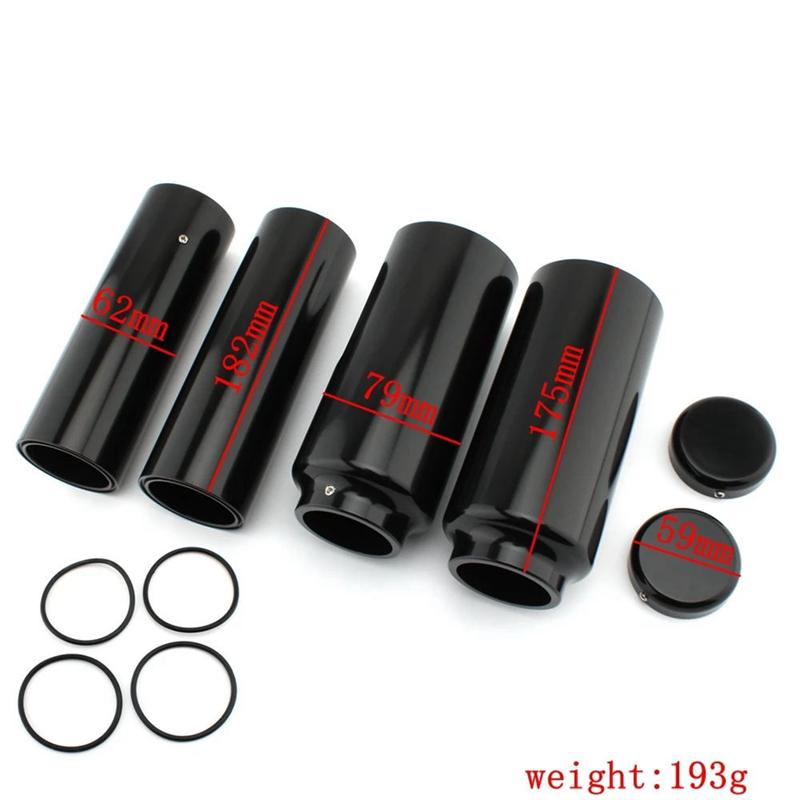Upper Lower Fork Cover Tubes And Caps Kit Compatible With For  Davidson Dyna FXD 2006-2017