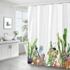 Dolphin Shower Curtain Blue Underwater World Marine Life Polyester Fabric Kids Ocean Theme Bathroom Curtain Decor with Hooks