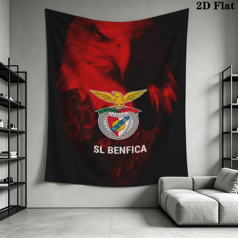 S.L. Benfica Wall Tapestry Aesthetic Wall Hanging Printed Fabric Blanket Decorative Tapestries for Bedroom Living Room Home Decor