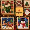 1 Set Cotton Fabric Christmas Fabric Painting Kit Christmas Handmade Art Kit  Holiday Art Activity