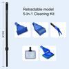 5 In 1 Fish Tank Glass Cleaning Brush Aquarium Tools Fishing Aquatic Grass Clip Scraper Long Handle Cleaning Set