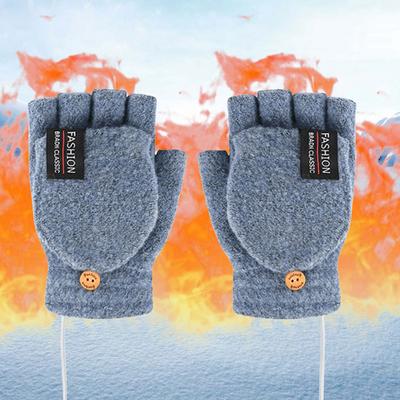 USB Electric Heated Gloves Adjustable Temperature Full Half Finger Warmer Touchscreen Electric Thermal Gloves Warm Winter Warmer