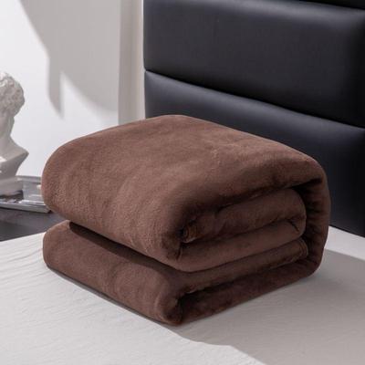 Thickened Coral Fleece Flannel Blanket: Plush, Solid Color, for Office Nap or Gift, Available for Single or Double Use