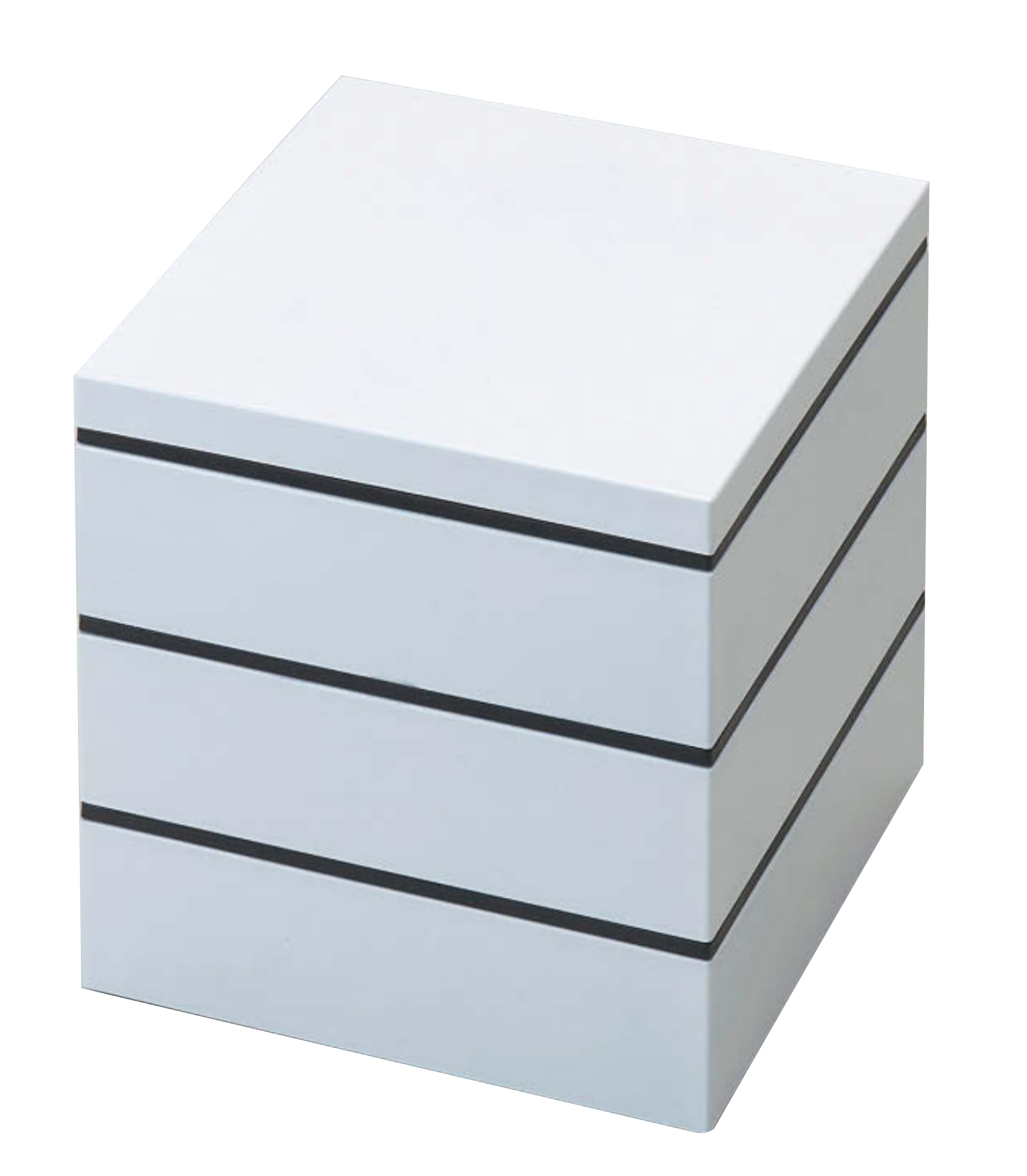 Wakaizumi Mini Lunch White Pearl 3 Design with 3 Black and Lacquerware 5-inch Yamato-ju Box White Interior Tiers Heavy-Duty Gaskets H-156-21A белый 8460₽