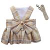China Manufacturer Pet Plaid Skirt Chest Strap Leash Walking Dog Cat Vest Clothes Teddy Hair Bucket