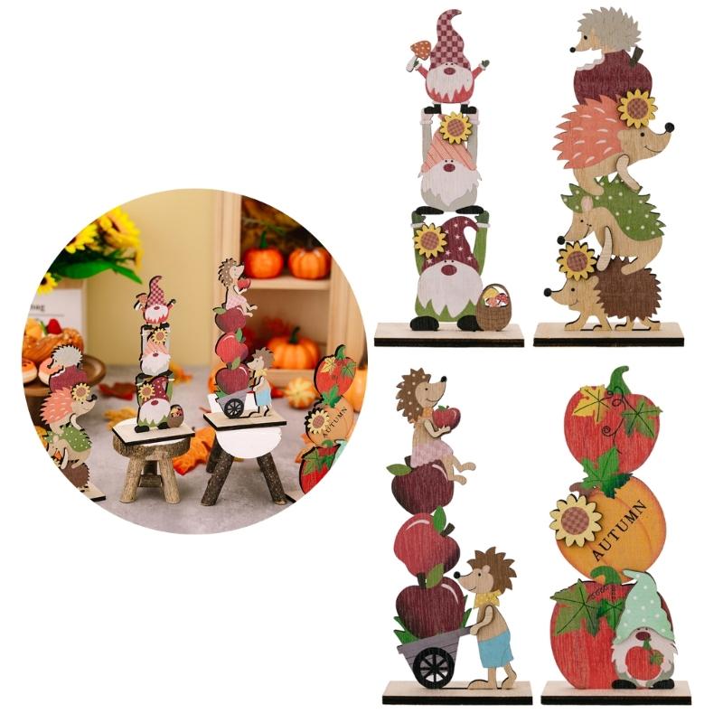 Wood Autumn Signs for Thanksgiving Mantelpiece Embellishments for Autumn Home Garden Decors