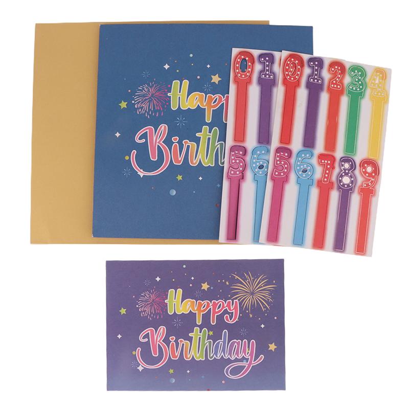 Birthday Cards Lights And Sound Pop Up Happy Birthday Card Fireworks Birthday Greeting Cards 3D Pop Up 3D With Envelope