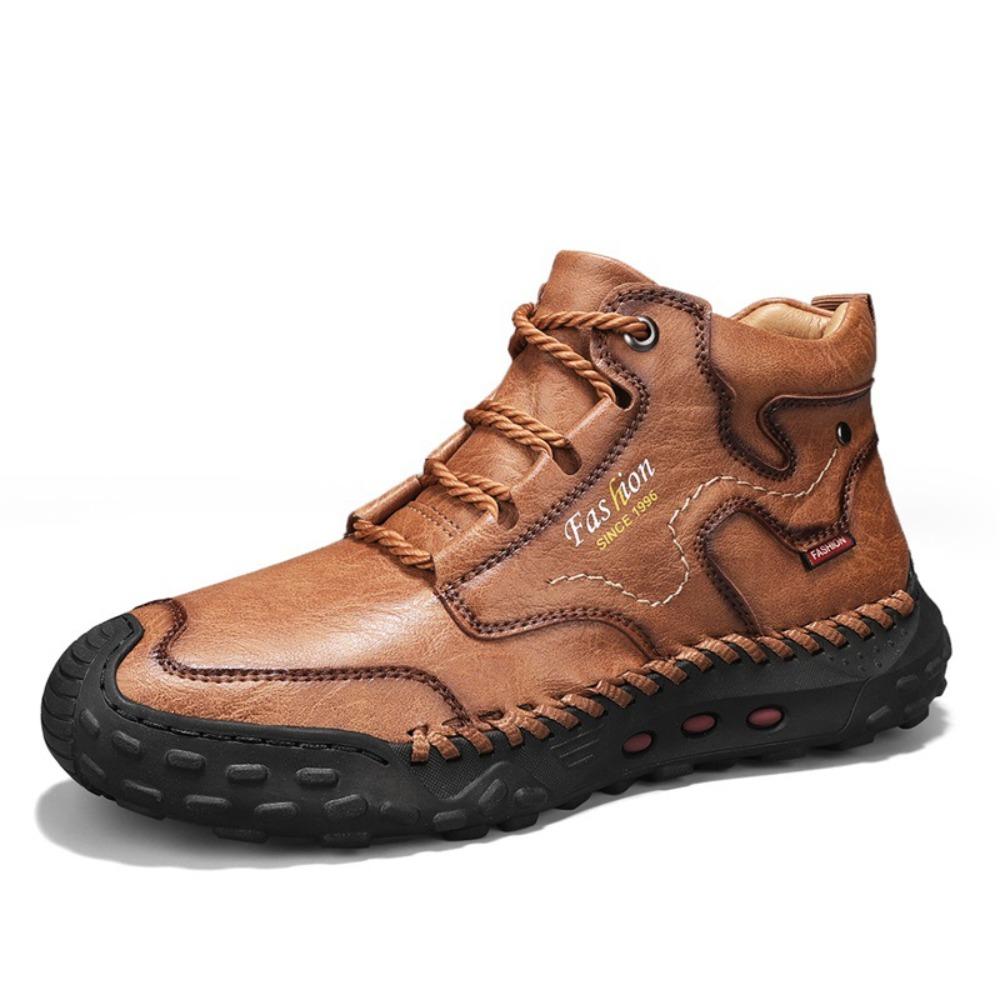 Men's Casual Ankle Boots - Outdoor Trendy Mid-Top Casual Shoes for Men