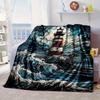 Lighthouse In Stormy Sea Blanket Flannel Blanket Throw Blanket Sofa Cover Blanket Soft Premium Blanket Picnic Blanket Tv Blanket Gifts