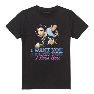 Elvis Presley Unisex Erwachsener I Want You T-Shirt