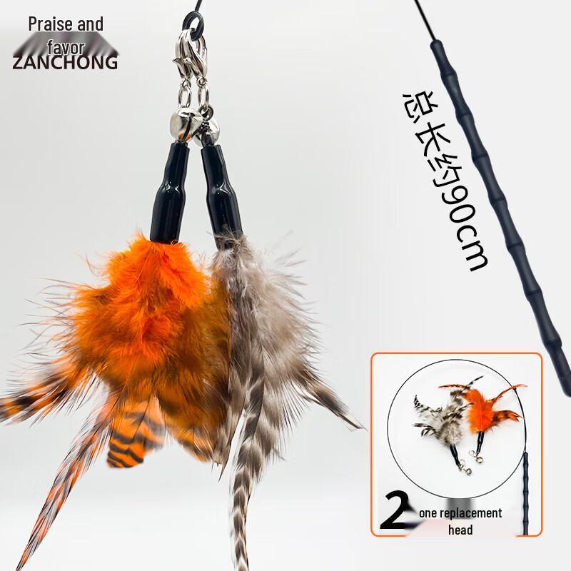 Interactive Cat Feather Wand Set