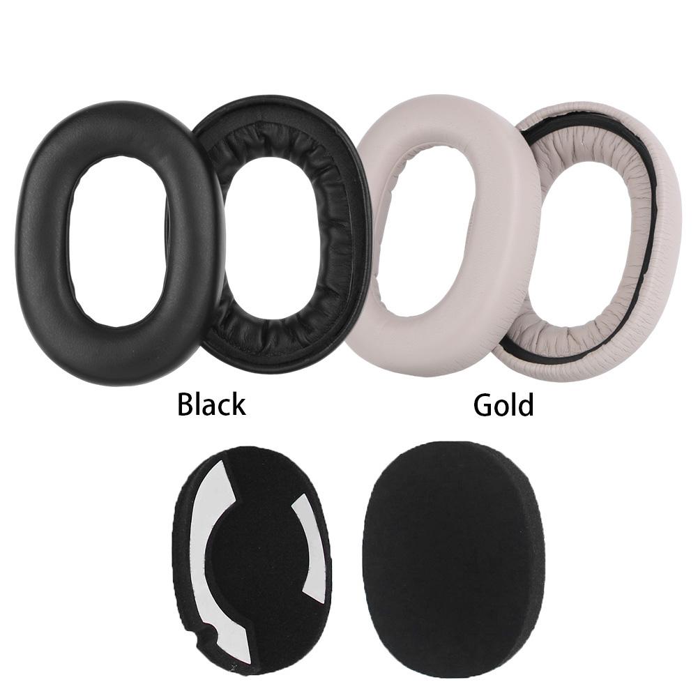 1Pair Replacement Headphones Ear Cushions Noise Isolation Foam with Soft Protein Leather for Jabra Elite 85h Wireless Headphones