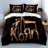 Skeleton Hands and Text Design Bedding Duvet Cover Set Duvet Cover Pillowcases  (1*Duvet Cover 2*Pillowcases, Without Duvet Insert)