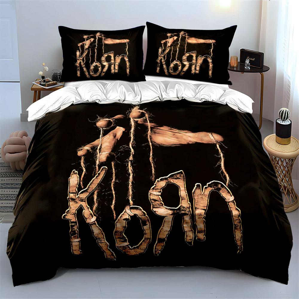 Skeleton Hands and Text Design Bedding Duvet Cover Set Duvet Cover Pillowcases  (1*Duvet Cover 2*Pillowcases, Without Duvet Insert)
