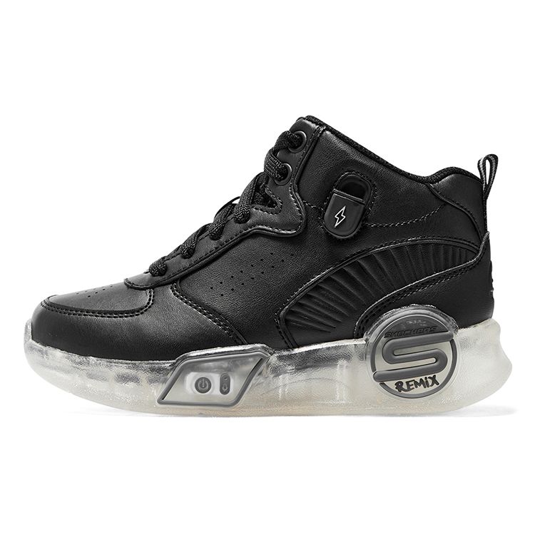 Skechers Bobs Comfortable Versatile Non-Slip Lightweight Mid-Top Casual Shoes Kids shoes Black 400620L-BLK 27.5