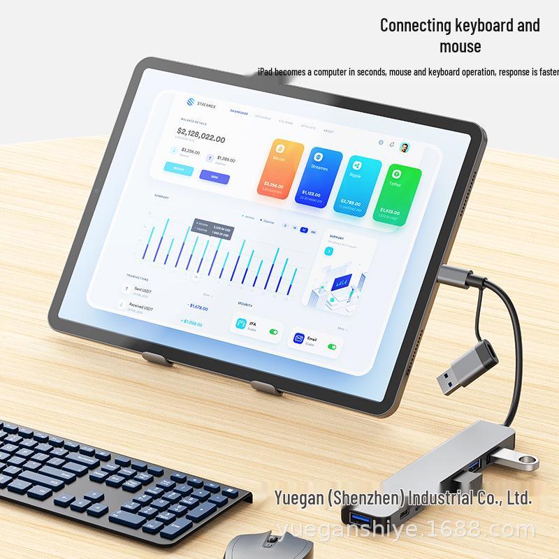 Cross-Border USB-C Hub: 7/8-in-1 Adapter for Laptop, Tablet, and Phone