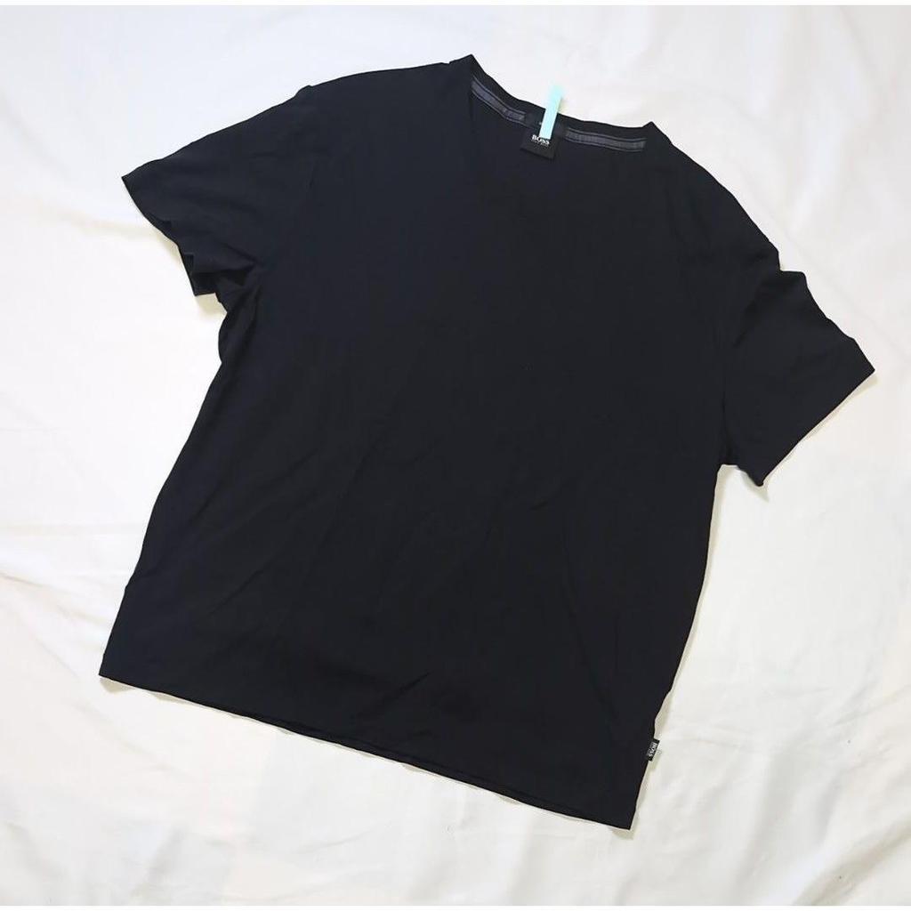 Used [224077] HUGO BOSS Short sleeve T-shirt, slim fit, 100% cotton, round neck, cleaned, M men's black