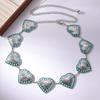 Turquoise Heart Fashion Waist Chain For Women With Metal Material And Design Elegant