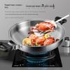 304 Stainless Steel Wok Waterless Hot Pot Pig's Trotter Pot Household Chinese Style Wok Pots and Pans Kitchen Cookware