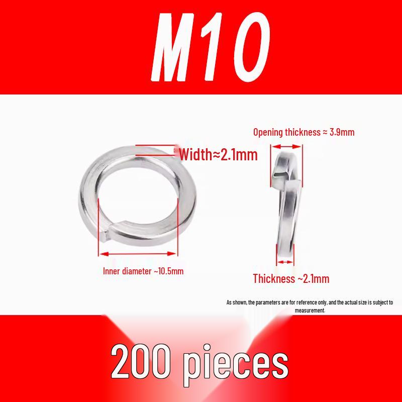 Stainless Steel Spring Washer M3-M16 Elastic Metal Washer Set