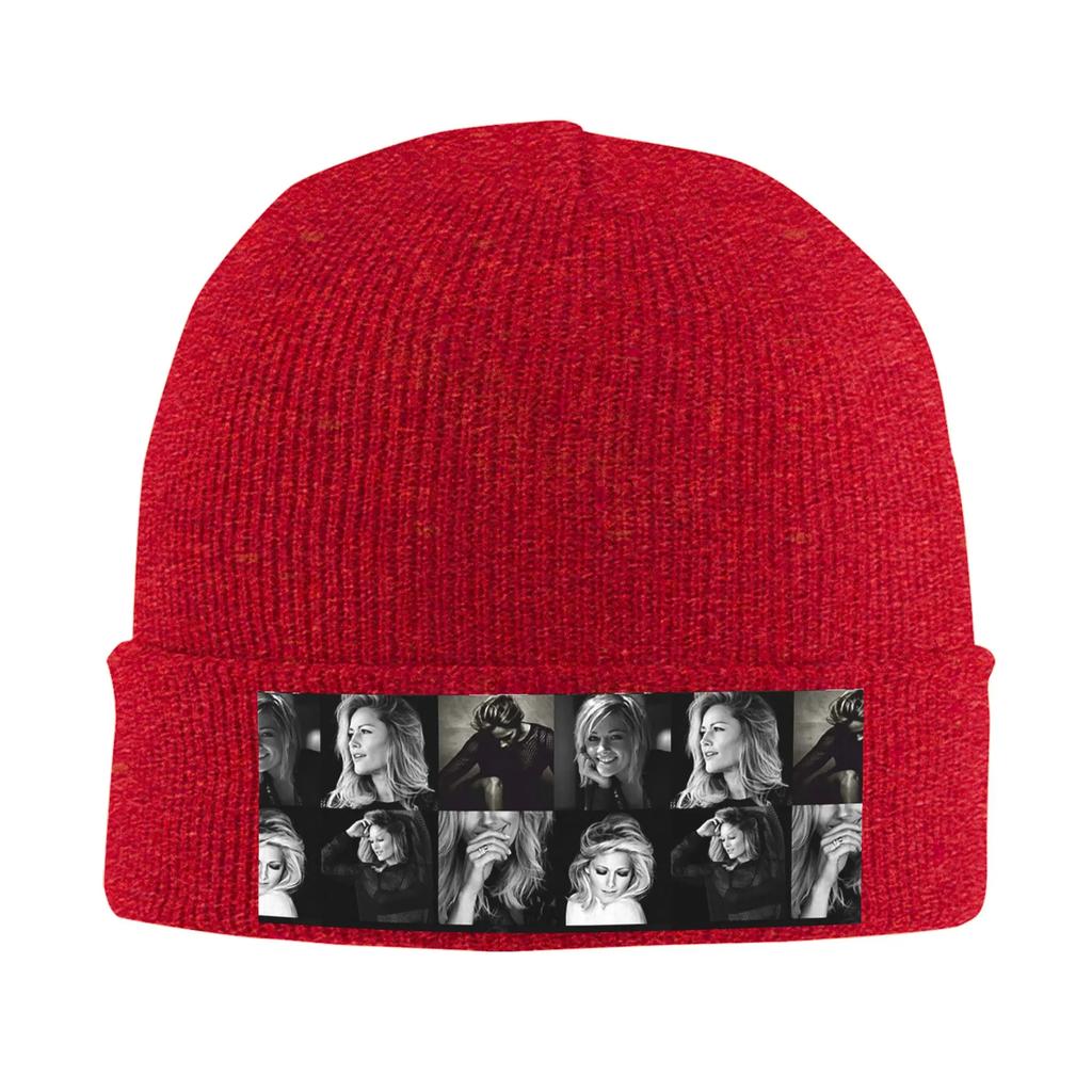 Helene Fischer Collage Warm Knitted Cap Winter Knit Bonnet Hat Skullies Beanies Hip Hop Caps for Unisex