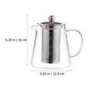 Exquisite Heavy Duty Glass Teapot with Built-in Tea Infuser for Kung Fu Flower Fruit Herbal Tea Stovetop Compatible Clear Teapot
