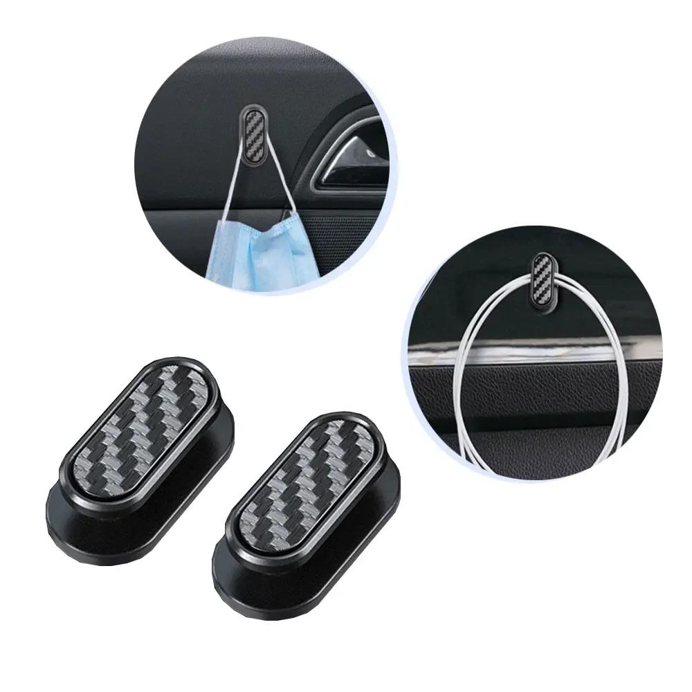 4pcs Car Hook Organizer Storage for USB Cable Key Storage Car Accessories Mini Self Adhesive Wall Hook Hanger Auto Fastener Clip