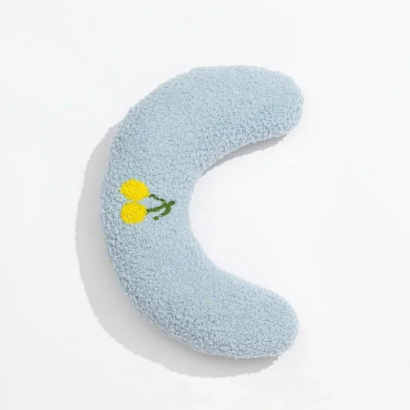 1PC Little Pillow for Cats, Ultra Soft Fluffy Pet Calming Toy Half Donut Cuddler for Joint Relief Sleeping Improve
